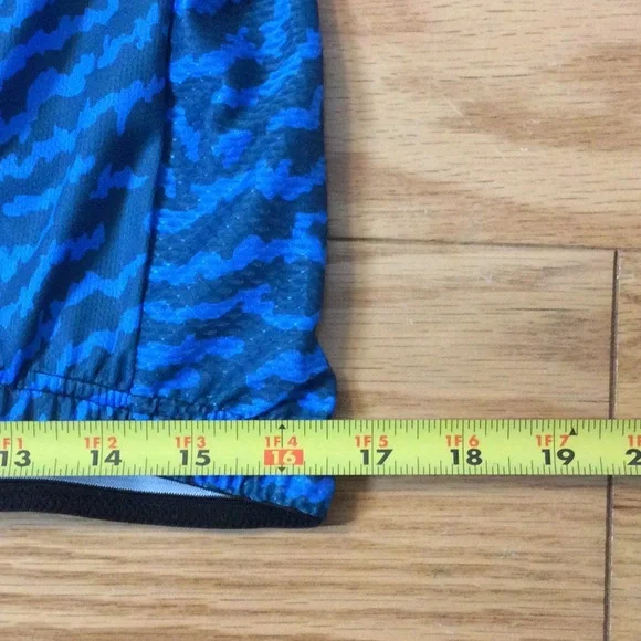1X NW blue zig zag print full zip cycling jersey - Picture 11 of 16
